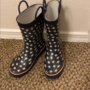Little boy rain boots